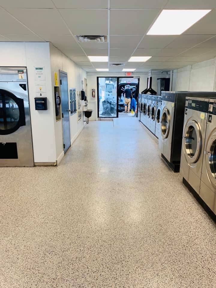 After Epoxy Floor at a Laundromat